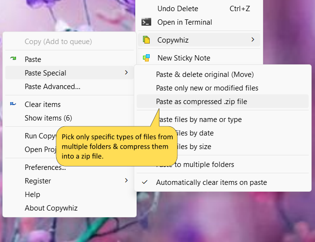 从多个文件夹中选取并压缩文件