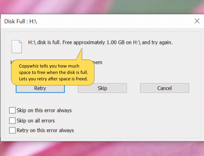 出错时重试或跳过文件